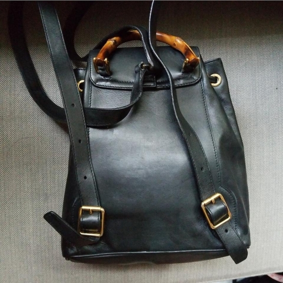 Authentic Vintage Gucci Bamboo Top Handle Backpack - Picture 5 of 13